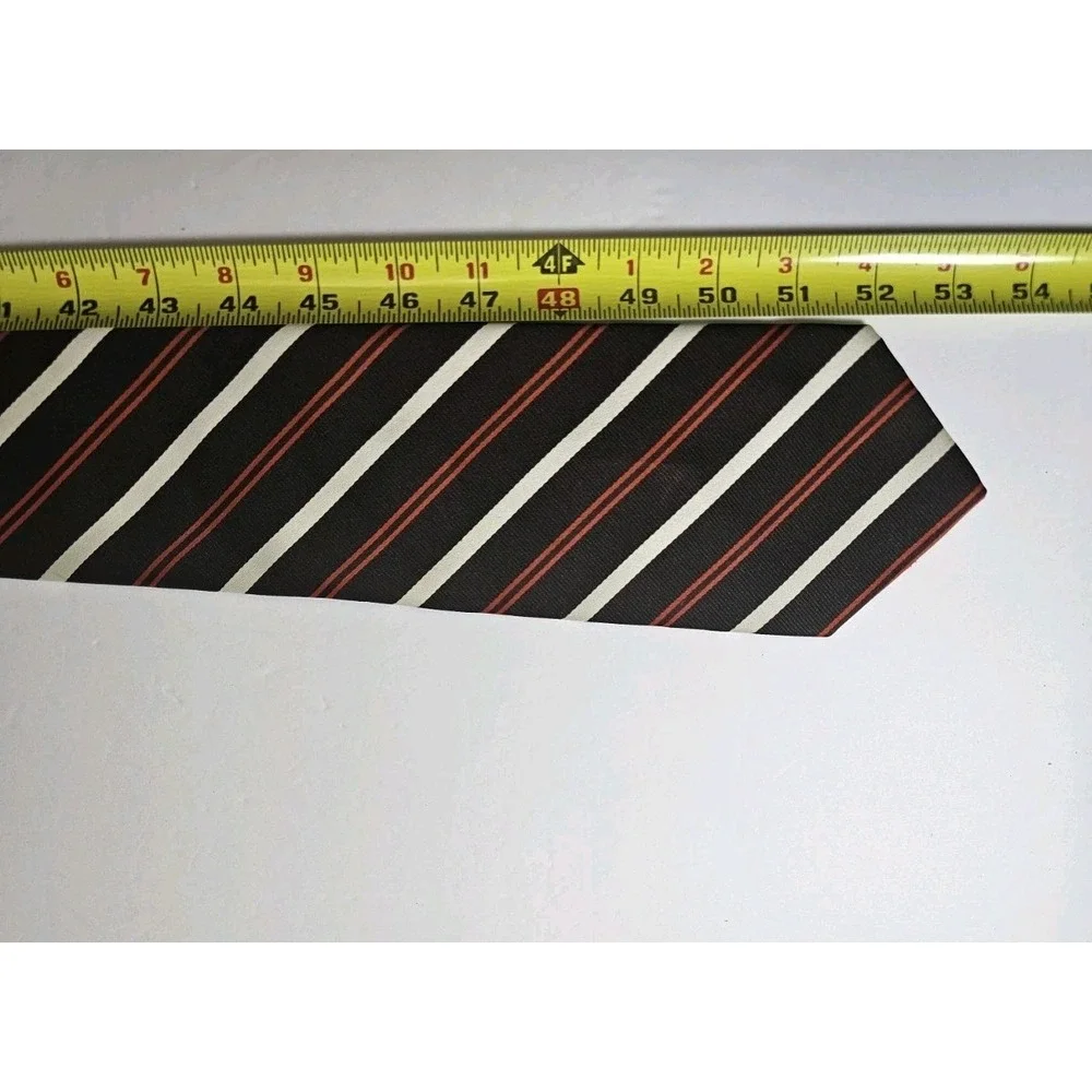Vintage Christian Dior Cravates Scroll Striped Tie ALL SILK Excellent Condition‎